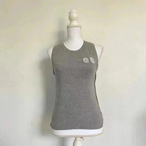 Grey & white sporty style tank top.